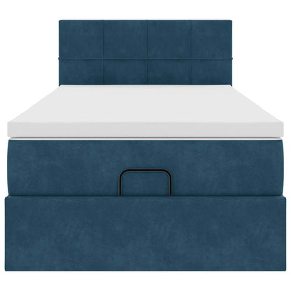 Struttura Letto Pouf con Materasso 100x200 cm Velluto