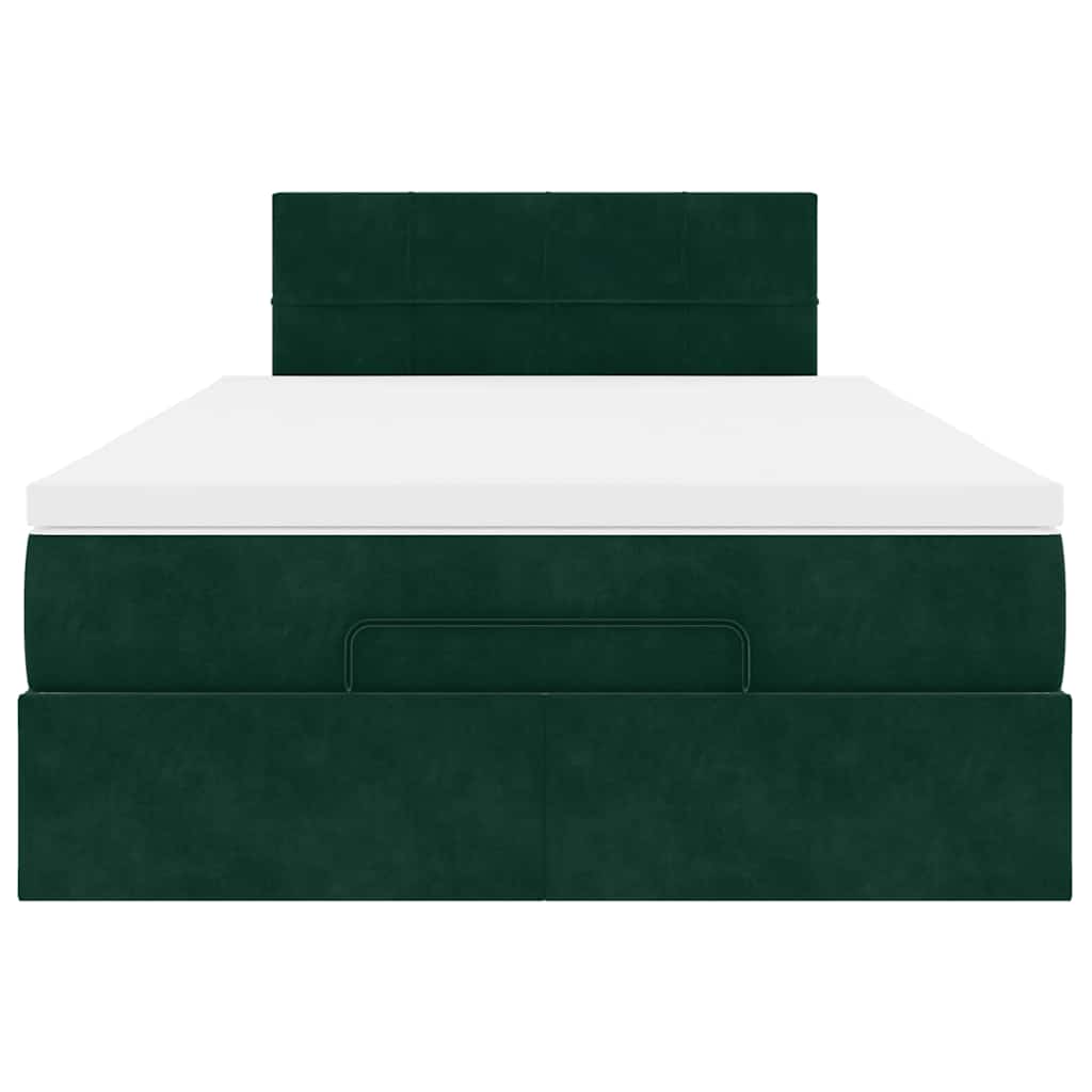 Struttura Letto Pouf con Materasso 120x200 cm Velluto
