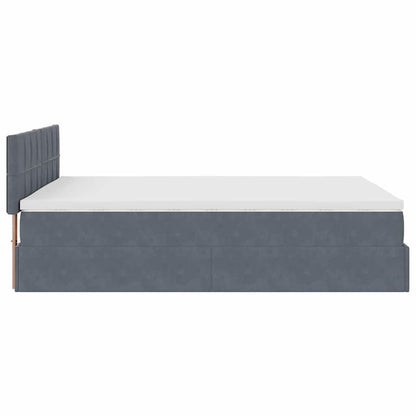 Struttura Letto Pouf con Materasso 140x190 cm Velluto | homemem39