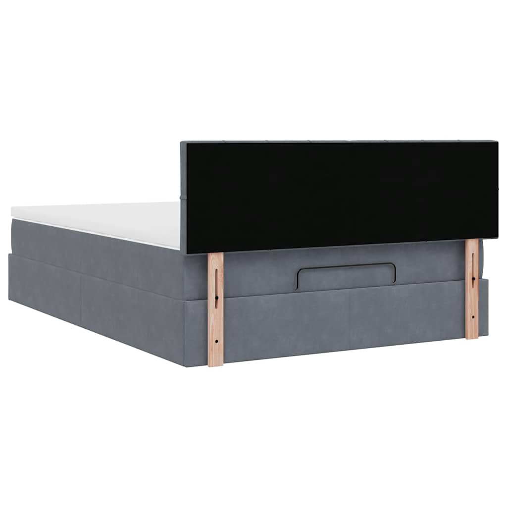 Struttura Letto Pouf con Materasso 140x190 cm Velluto | homemem39