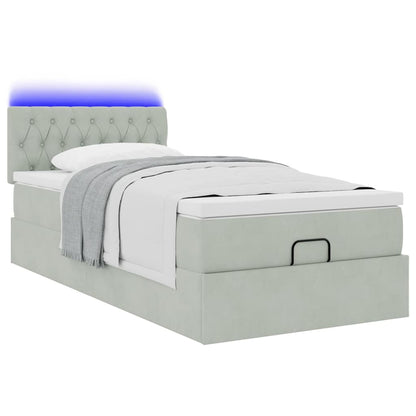Struttura Letto Pouf con Materasso 80x200 cm in Velluto | homemem39