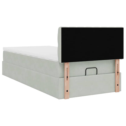 Struttura Letto Pouf con Materasso 80x200 cm in Velluto | homemem39