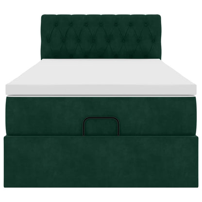 Struttura Letto Pouf con Materasso 90x190 cm in Velluto