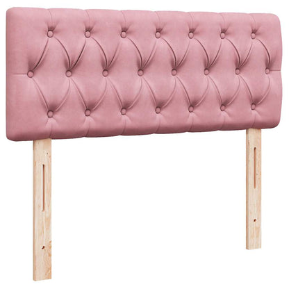 Pouf Letto con Materasso e LED Rosa 120x190cm in Velluto | homemem39