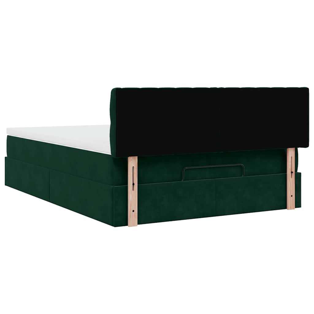 Struttura Letto Pouf con Materasso 140x190 cm in Velluto | homemem39