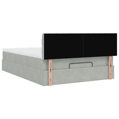 Struttura Letto Pouf con Materasso 140x200 cm in Velluto