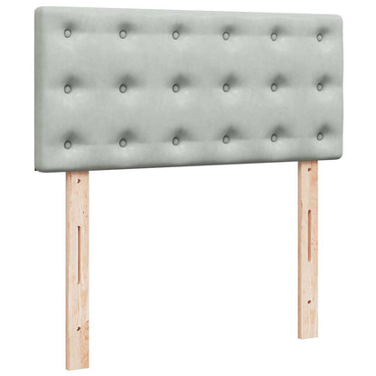 Struttura Letto Pouf con Materasso 90x190 cm in Velluto | homemem39