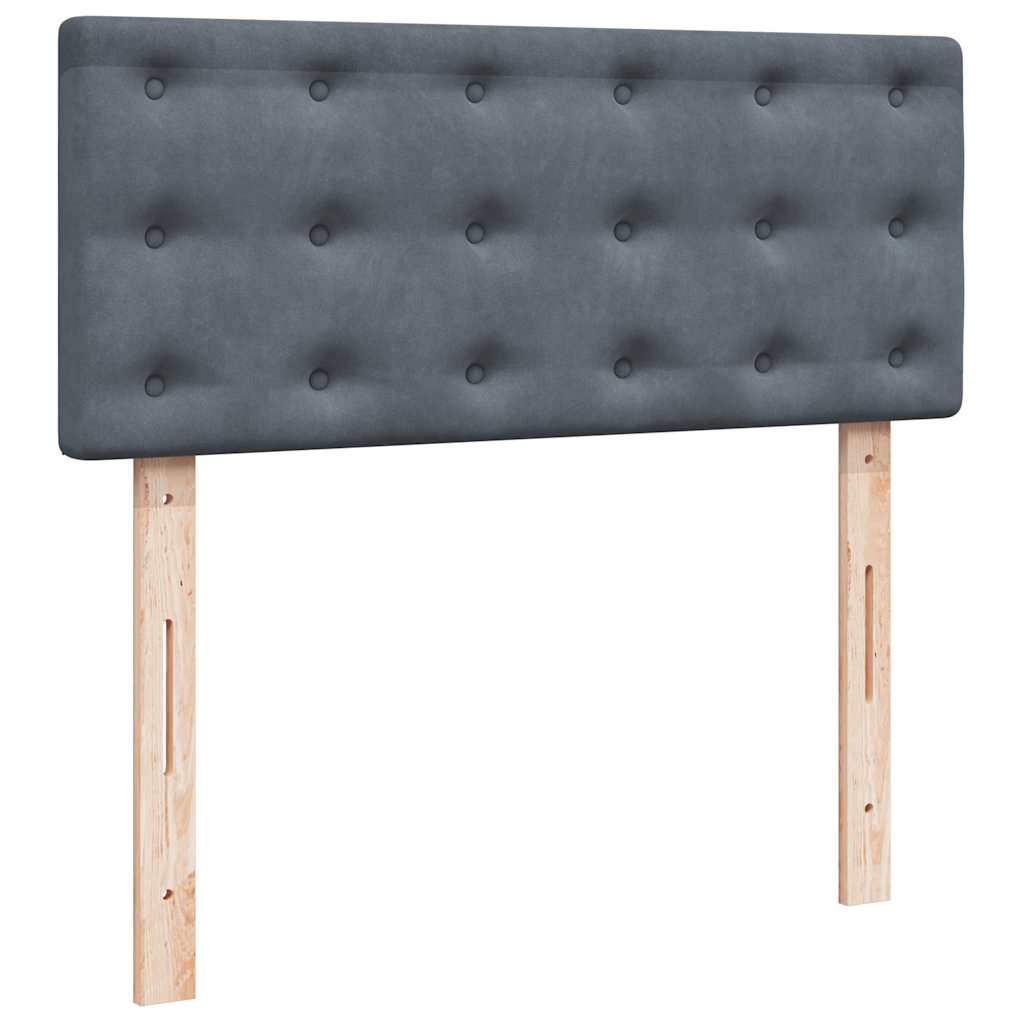 Pouf Letto con Materasso e LED Grigio Scuro 120x190cm Velluto | homemem39