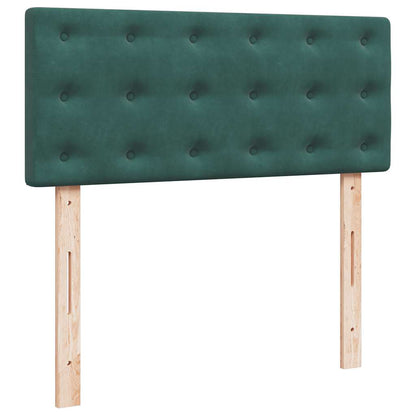 Pouf Letto con Materasso e LED Verde Scuro 120x190cm in Velluto | homemem39