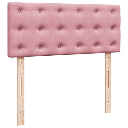 Pouf Letto con Materasso e LED Rosa 120x190cm in Velluto | homemem39