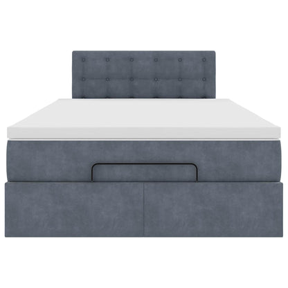 Struttura Letto Pouf con Materasso 120x200 cm Velluto