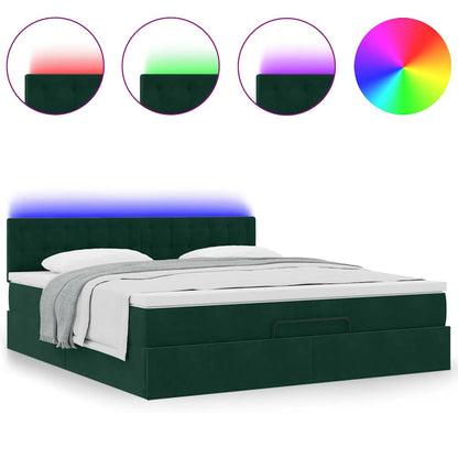 Struttura Letto Pouf con Materasso 160x200 cm in Velluto | homemem39