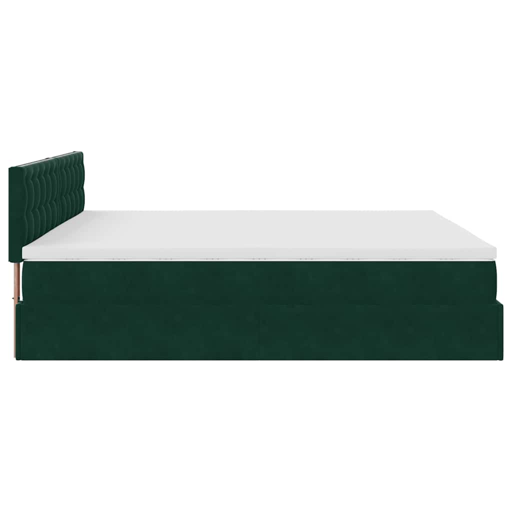 Struttura Letto Pouf con Materasso 160x200 cm in Velluto | homemem39