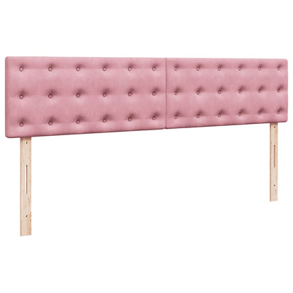 Pouf Letto con Materasso e LED Rosa 180x200cm in Velluto | homemem39