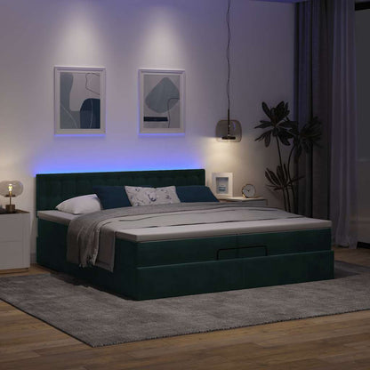 Struttura Letto Pouf con Materassi 200x200 cm Velluto | homemem39