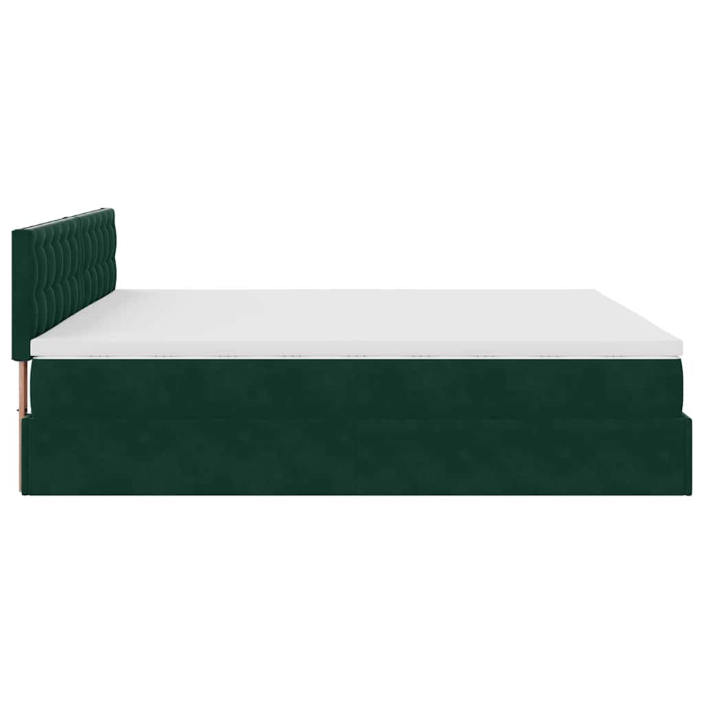Struttura Letto Pouf con Materassi 200x200 cm Velluto | homemem39