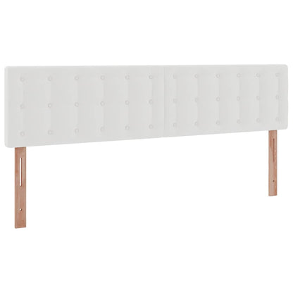 Struttura Letto Pouf con Materassi Bianco 180x200 cm Similpelle