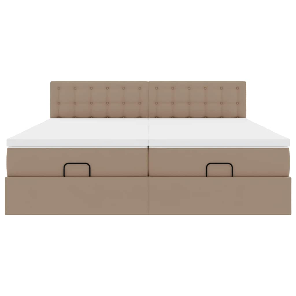 Struttura Letto Pouf con Materassi 180x200 cm Similpelle