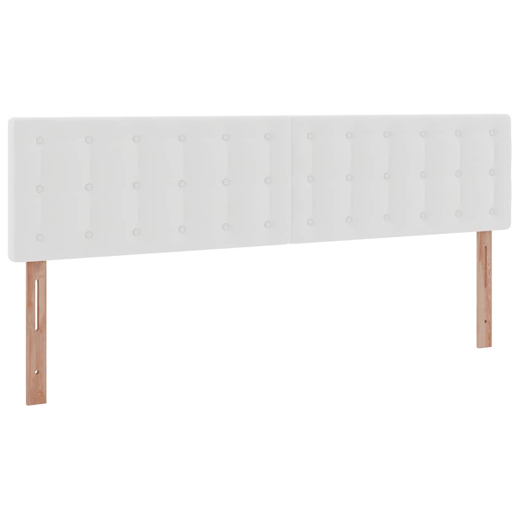 Struttura Letto Pouf con Materassi Bianco 200x200 cm Similpelle | homemem39