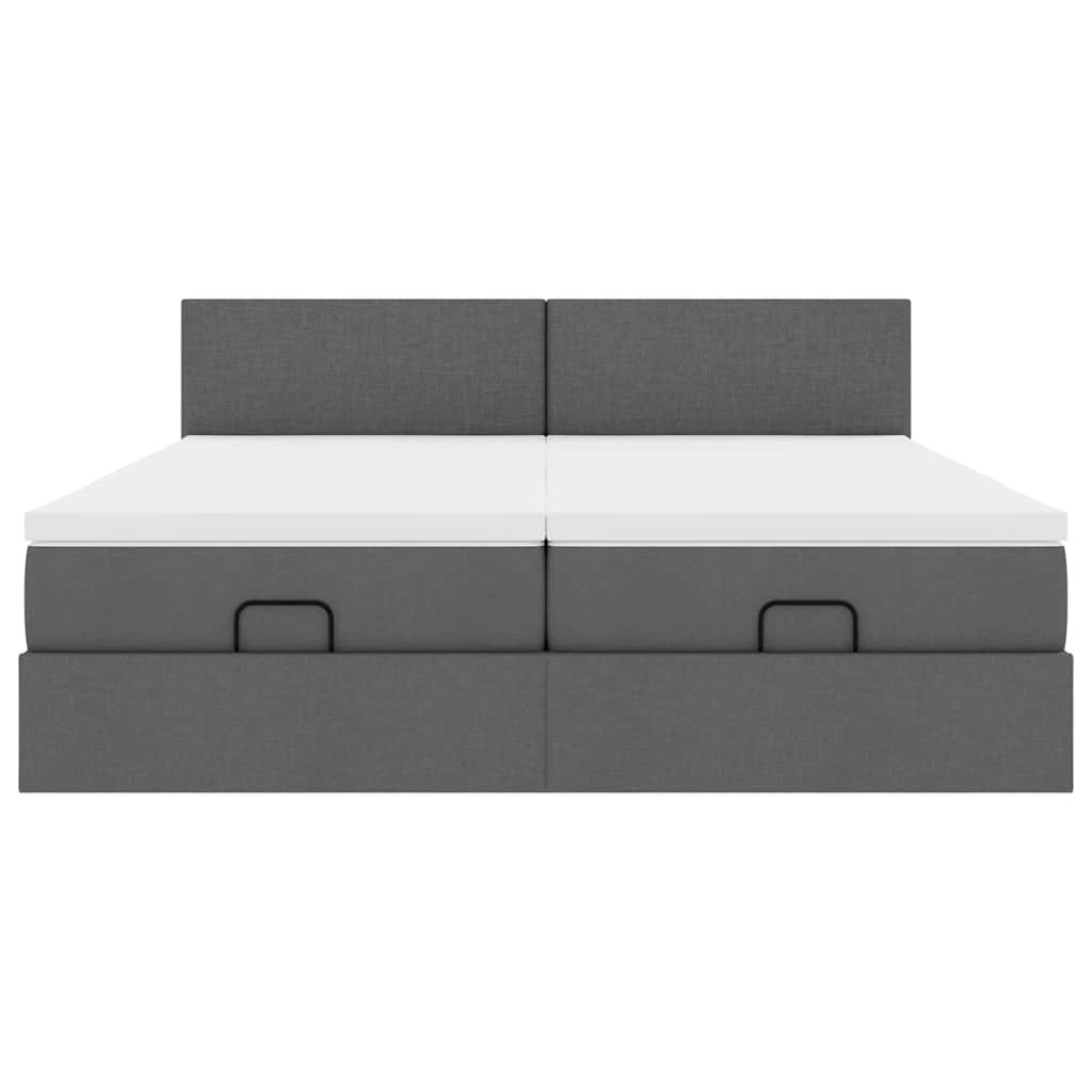 Struttura Letto Pouf con Materassi 180x200 cm in Tessuto - homemem39