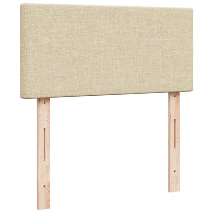 Struttura Letto Pouf con Materassi Crema 180x200 cm in Tessuto | homemem39