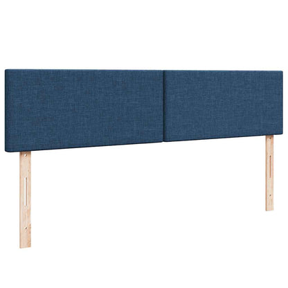 Struttura Letto Pouf con Materassi Blu 200x200 cm in Tessuto | homemem39