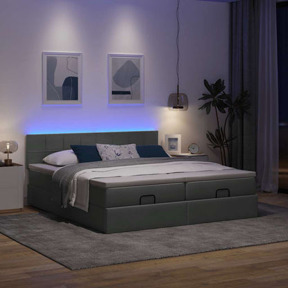 Struttura Letto Pouf con Materassi 160x200 cm in Tessuto | homemem39