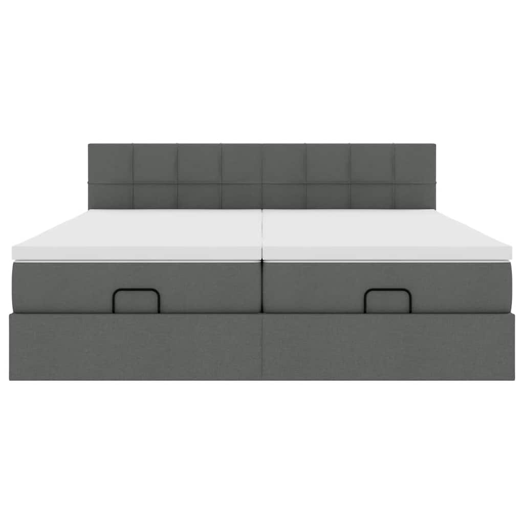Struttura Letto Pouf con Materassi 160x200 cm in Tessuto | homemem39