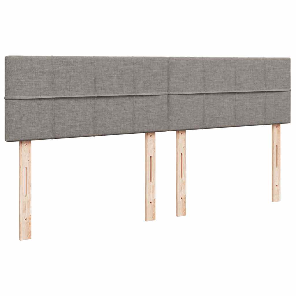 Struttura Letto Pouf con Materassi Tortora 160x200cm in Tessuto | homemem39