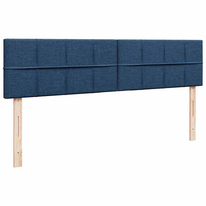 Struttura Letto Pouf con Materassi Blu 160x200 cm in Tessuto | homemem39