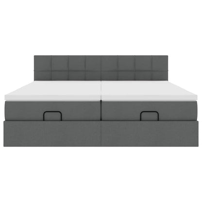 Struttura Letto Pouf con Materassi 180x200 cm in Tessuto - homemem39