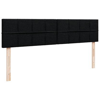 Struttura Letto Pouf con Materassi Nero 180x200 cm in Tessuto | homemem39