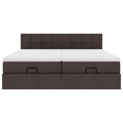 Struttura Letto Pouf con Materassi 180x200 cm in Tessuto