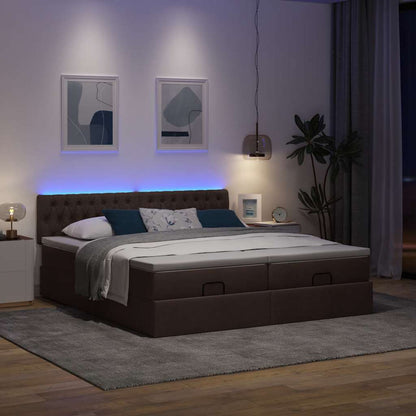 Struttura Letto Pouf con Materassi 160x200 cm in Tessuto | homemem39
