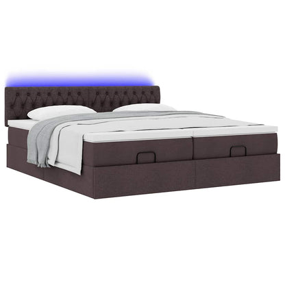 Struttura Letto Pouf con Materassi 160x200 cm in Tessuto | homemem39