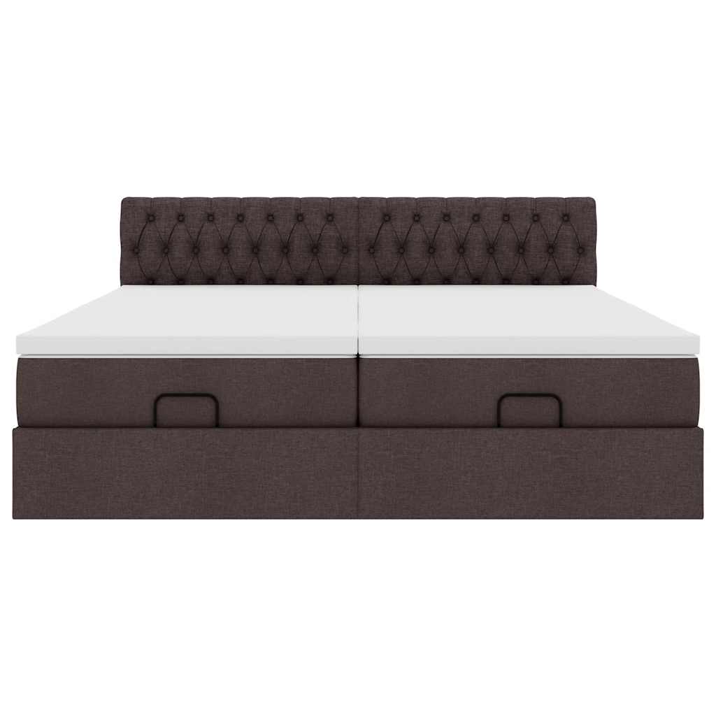 Struttura Letto Pouf con Materassi 160x200 cm in Tessuto | homemem39