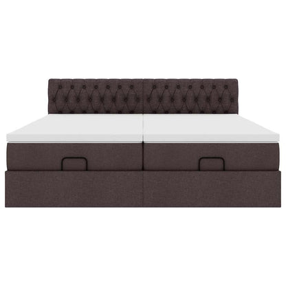 Struttura Letto Pouf con Materassi 160x200 cm in Tessuto | homemem39