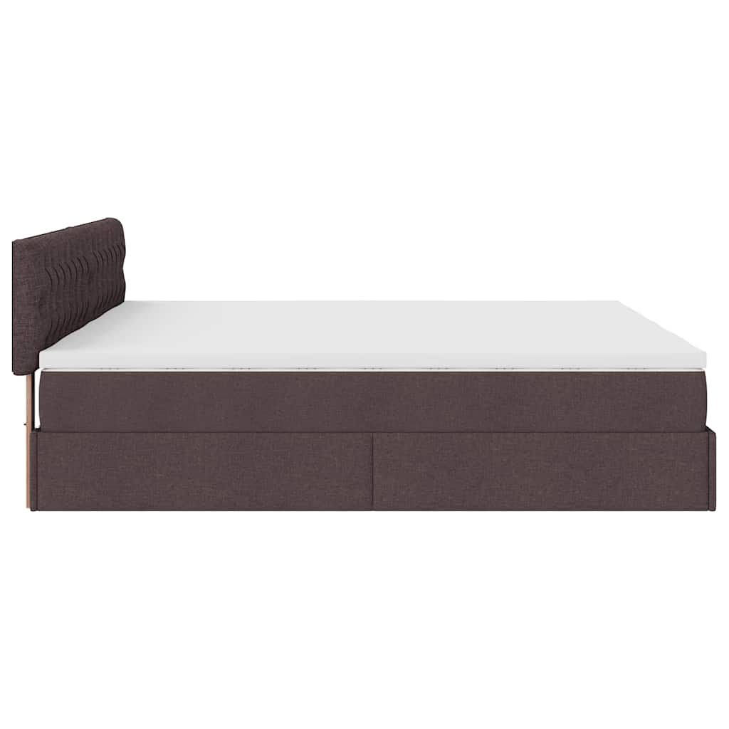 Struttura Letto Pouf con Materassi 160x200 cm in Tessuto | homemem39