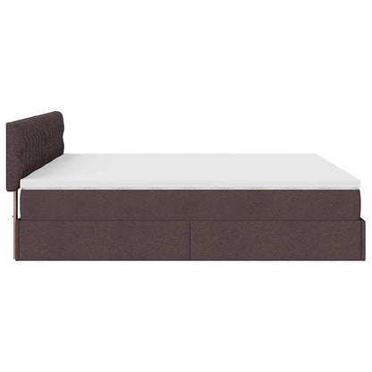 Struttura Letto Pouf con Materassi 160x200 cm in Tessuto | homemem39