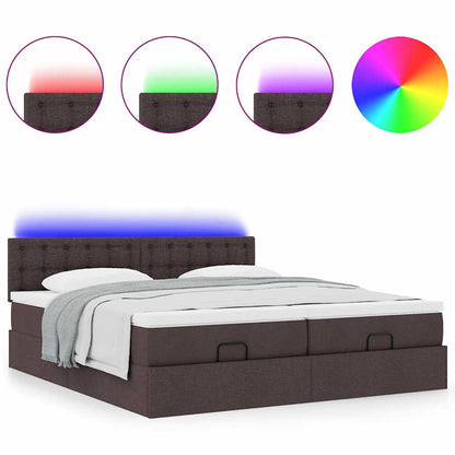 Struttura Letto Pouf con Materassi 160x200 cm in Tessuto | homemem39