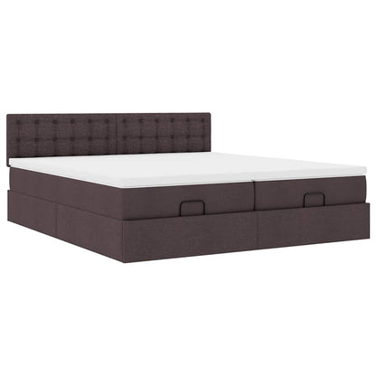 Struttura Letto Pouf con Materassi 160x200 cm in Tessuto | homemem39
