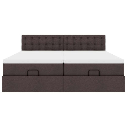 Struttura Letto Pouf con Materassi 160x200 cm in Tessuto | homemem39