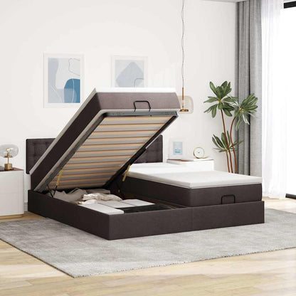 Struttura Letto Pouf con Materassi 160x200 cm in Tessuto | homemem39