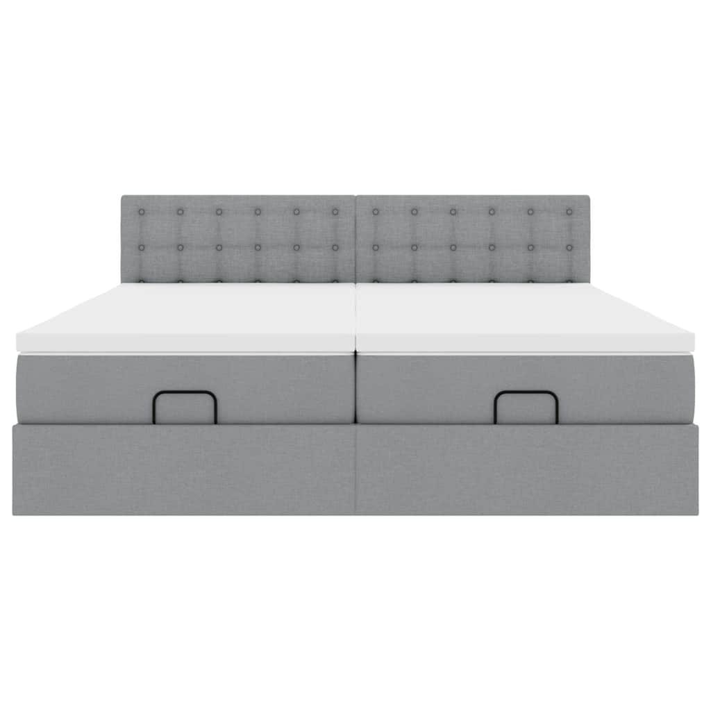 Struttura Letto Pouf con Materassi 180x200 cm in Tessuto | homemem39