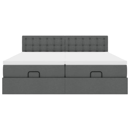 Struttura Letto Pouf con Materassi 180x200 cm in Tessuto - homemem39