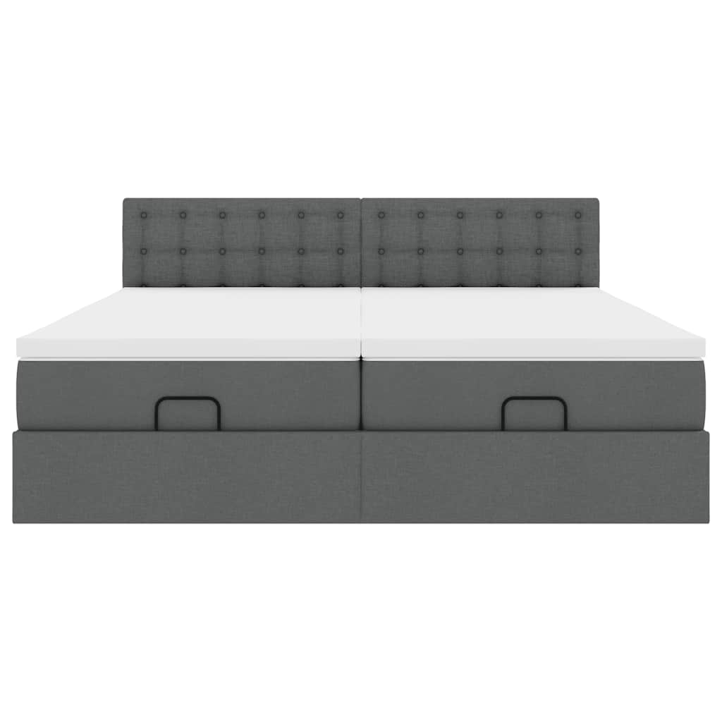 Struttura Letto Pouf con Materassi 180x200 cm in Tessuto