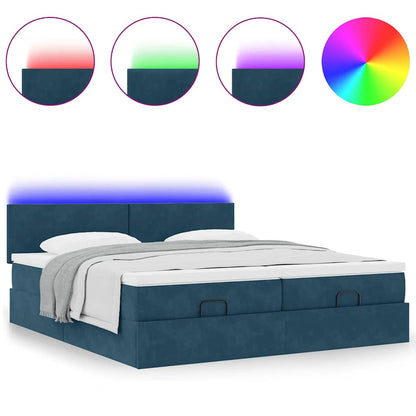 Struttura Letto Pouf con Materassi 160x200 cm Velluto | homemem39