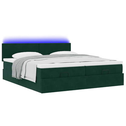 Struttura Letto Pouf con Materassi 180x200 cm Velluto | homemem39