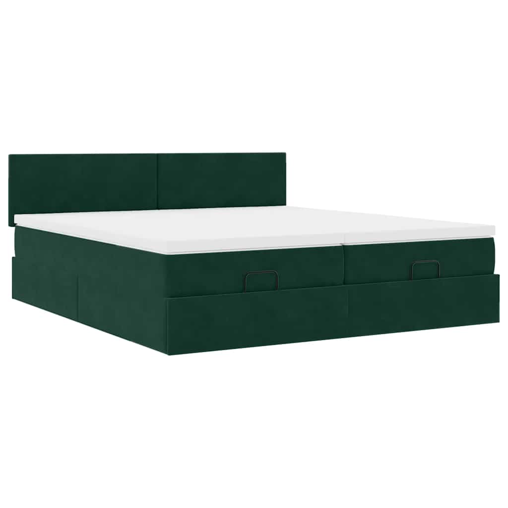 Struttura Letto Pouf con Materassi 180x200 cm Velluto | homemem39