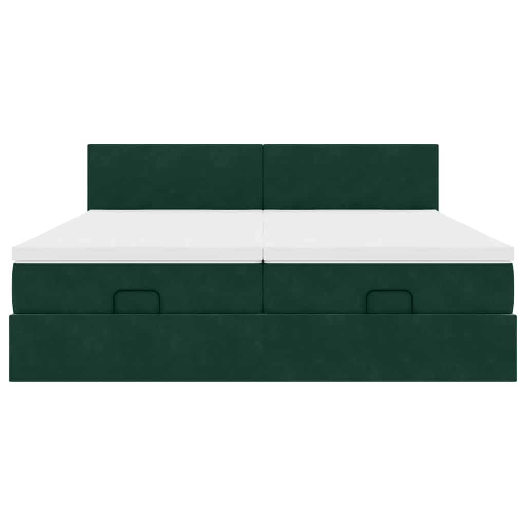 Struttura Letto Pouf con Materassi 200x200 cm Velluto | homemem39
